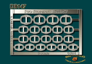 Rio Rondo DB147 - Schnallen Brocade geätzt - silberfarben