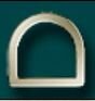 Rio Rondo D1424s - Dee Rings etched 1/4 (0,64 cm) silvery