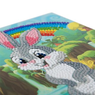 Craft Buddy CCK-A24 - Crystal Card Kit Rabbit Wonderland (Kaninchen)