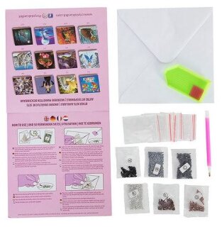 Craft Buddy CCK-A24 - Crystal Card Kit Rabbit Wonderland (Kaninchen)