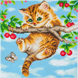 Craft Buddy CAK-A73 - Framed Crystal Art Kit - Katze