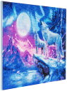 Craft Buddy CAK-A27 - Framed Crystal Art Kit - Wolves & Northern Lights