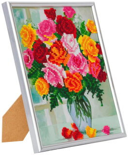 Craft Buddy CAM-24 - Crystal Art Picture Frame Set - Blumen