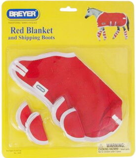 Breyer Traditional (1:9) 3946 - Decke mit Transportgamaschen (rot - ohne Pferd)
