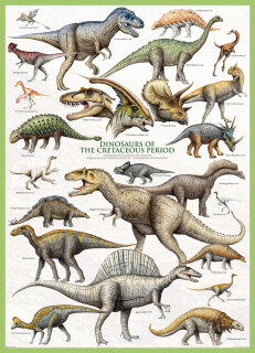 eurographics 6000-0098 - Dinosuars of the Cretaceous (Puzzle with 1000 pieces)