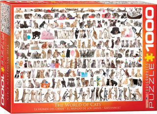 eurographics 6000-0580 - Die Welt der Katzen (Puzzle mit 1000 Teilen)