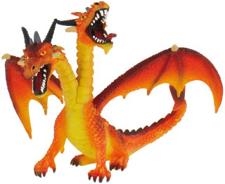 Bullyland 75598 - Drache mit 2 Köpfen (orange)