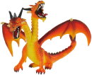 Bullyland 75598 - Dragon with 2 heads (orange)